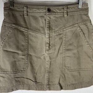 Banana Republic Womans Twill Utility Light Khaki Brown 12 skirt career academia